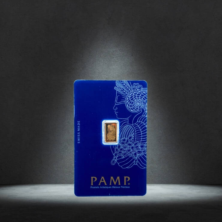 PAMP Suisse 1g Gold Bar – Lady Fortuna Design – Sealed in Blue Assay Card