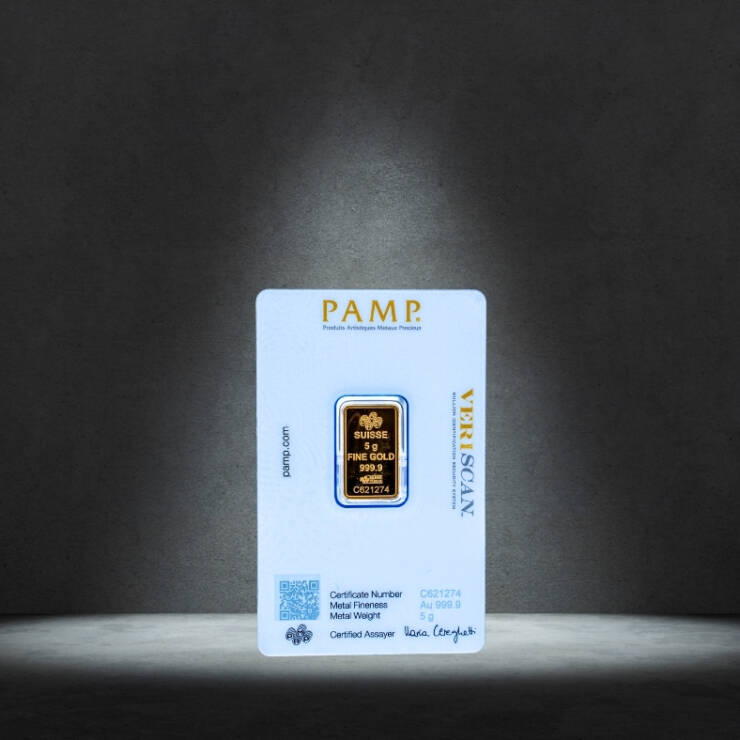 PAMP Suisse 5g Gold Bar – Lady Fortuna – Sealed in Assay Card
