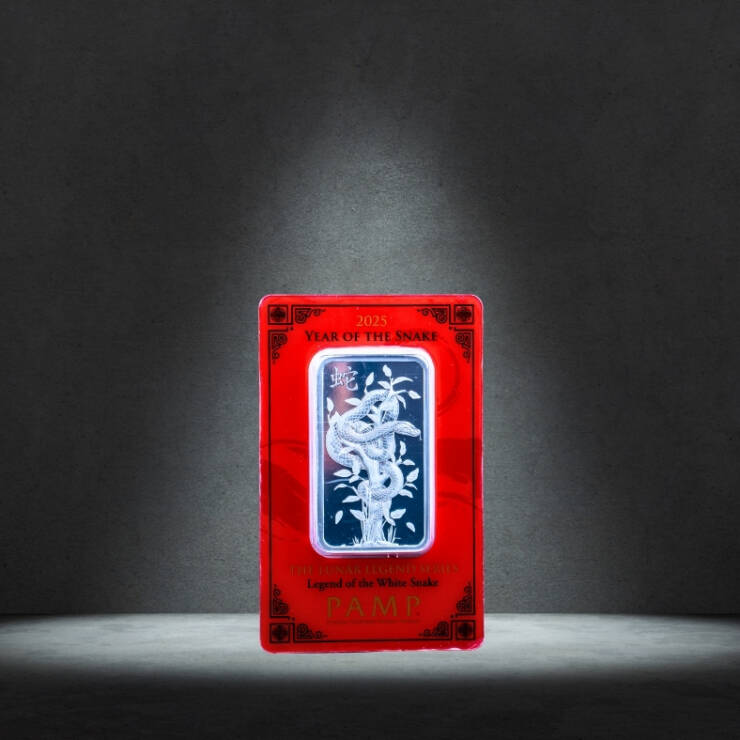PAMP Suisse 1 oz Silver Bar – 2025 Year of the Snake – Lunar Legend Series